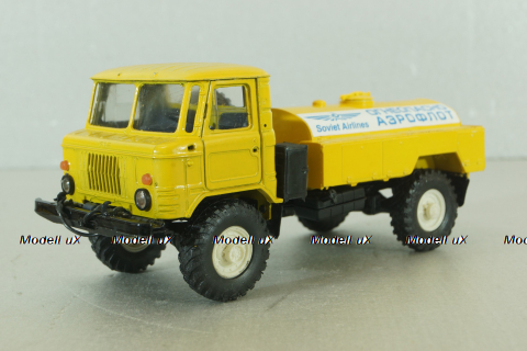 Газ-66, топливозаправщик Аэрофлот, февраль 2006, фурнитура в комплекте, Русская миниатюра 1:43