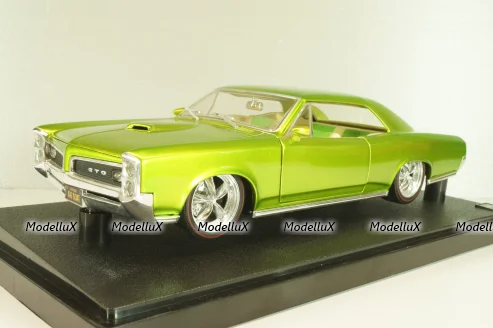 Pontiac GTO 1966, neon green, 311143, Hot Wheels 1:18