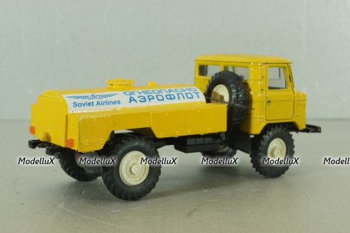 Газ-66, топливозаправщик Аэрофлот, февраль 2006, фурнитура в комплекте, Русская миниатюра 1:43