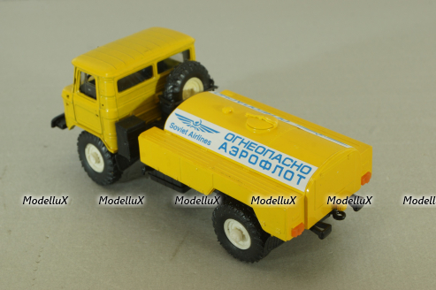 Газ-66, топливозаправщик Аэрофлот, февраль 2006, фурнитура в комплекте, Русская миниатюра 1:43