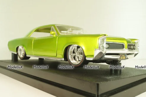 Pontiac GTO 1966, neon green, 311143, Hot Wheels 1:18