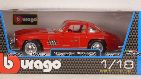 Mercedes 300 SL, BBU18-12047RED, Burago 1:18