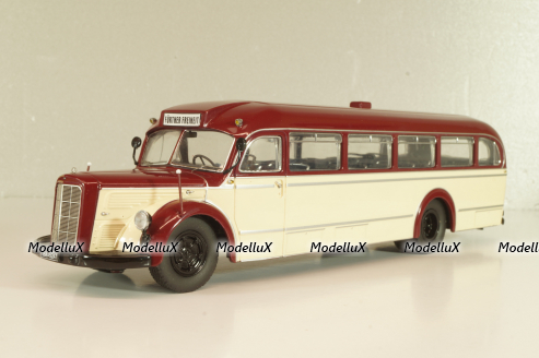 Mercedes-Benz O 6600 bus 1951, red/beige, 2741, Schuco 1:43 