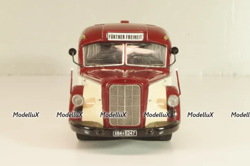 Mercedes-Benz O 6600 bus 1951, red/beige, 2741, Schuco 1:43 