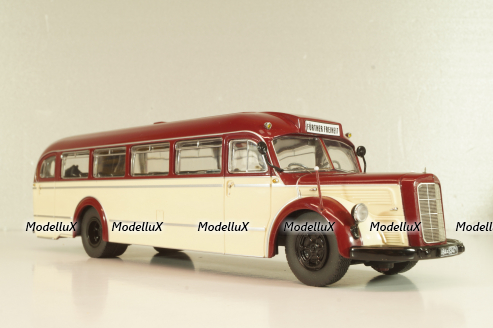 Mercedes-Benz O 6600 bus 1951, red/beige, 2741, Schuco 1:43 
