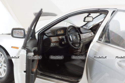 BMW 745i (E65) 2001, silver, 80430027858, Kyosho 1:18