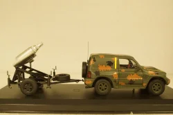 Mitsubishi Pajero c прицепом РСЗО, Тероборона г. Запорожье 2022, TruckTyr 1:43