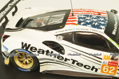 Ferrari 488 GTE #3 Weathertech Racing, 3rd AM Class 12H Le Mans 2019, white, LSLM098, Looksmart 1:43