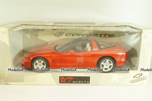 Chevrolet Corvette (C5) Coupe 1999, red, 21001, UT Models 1:18