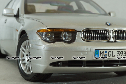 BMW 745i (E65) 2001, silver, 80430027858, Kyosho 1:18