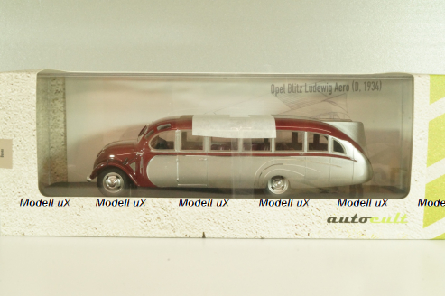 Opel Blitz Ludewig Aero, dark red/silver, L.E. 199pcs, 10013, Autocult 1:43