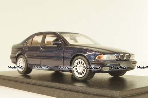 BMW 525i sedan (E39) 1995, dark blue, Schabak 1:43