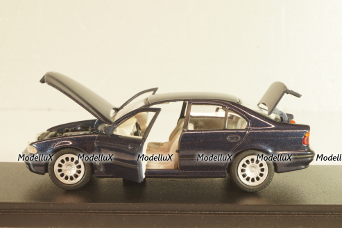 BMW 525i sedan (E39) 1995, dark blue, Schabak 1:43