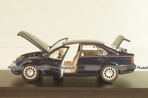 BMW 525i sedan (E39) 1995, dark blue, Schabak 1:43