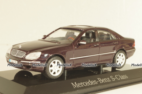 Mercedes-Benz S 500 (W220) 1998, maroon, B66005751, Maisto 1:43 