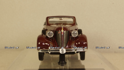 ЗИС-102А №9 Фаэтон вишневого цвета, 110203, DiP Models 1:43