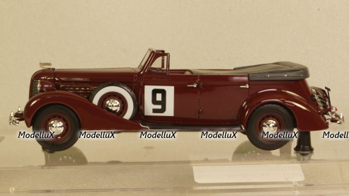 ЗИС-102А №9 Фаэтон вишневого цвета, 110203, DiP Models 1:43