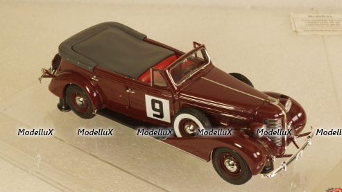 ЗИС-102А №9 Фаэтон вишневого цвета, 110203, DiP Models 1:43