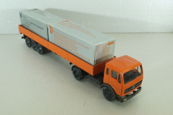 Mercedes 1632/1932 tractor with semi-trailer, orange, 186,NZG 1:50