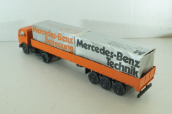 Mercedes 1632/1932 tractor with semi-trailer, orange, 186,NZG 1:50
