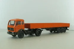 Mercedes 1632/1932 tractor with semi-trailer, orange, 186,NZG 1:50