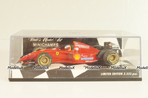 Ferrari 1996 Launch version M. Schumacher, World Champion 1994 and 1995 Formula 1, F1, 510964391, Minichamps 1:43