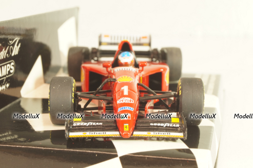 Ferrari 1996 Launch version M. Schumacher, World Champion 1994 and 1995 Formula 1, F1, 510964391, Minichamps 1:43