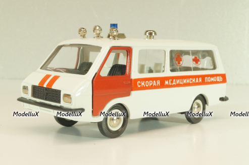 Раф-22031, скорая медицинская помощь, август 88г., Тантал/Радон 1:43