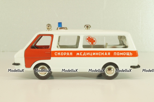 Раф-22031, скорая медицинская помощь, август 88г., Тантал/Радон 1:43