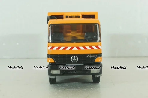 Mercedes Actros Haller M16 x2, garbage truck 2005, yellow, Conrad 1:50
