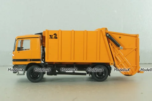 Mercedes Actros Haller M16 x2, garbage truck 2005, yellow, Conrad 1:50