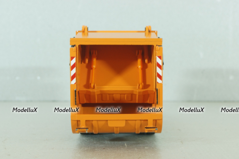 Mercedes Actros Haller M16 x2, garbage truck 2005, yellow, Conrad 1:50