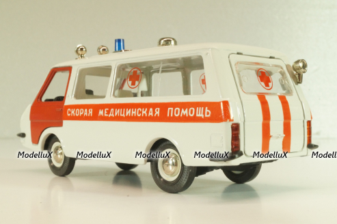 Раф-22031, скорая медицинская помощь, август 88г., Тантал/Радон 1:43