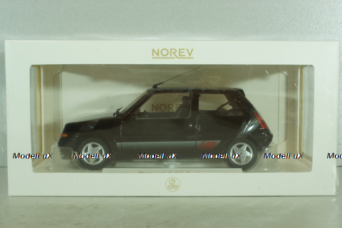 RENAULT R5 Supercinque GT Turbo 1989, black, 185244, Norev 1:18