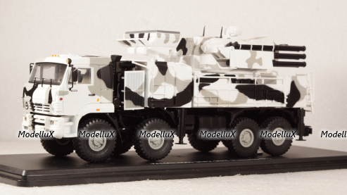 КАМАЗ-6560 ЗРПК 96К6 (Панцирь-С1) камуфляж Арктика, SSM1386 1:43 