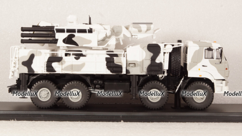 КАМАЗ-6560 ЗРПК 96К6 (Панцирь-С1) камуфляж Арктика, SSM1386 1:43 