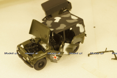 Уаз-469 с прицепом, чумной, Агат 1:43