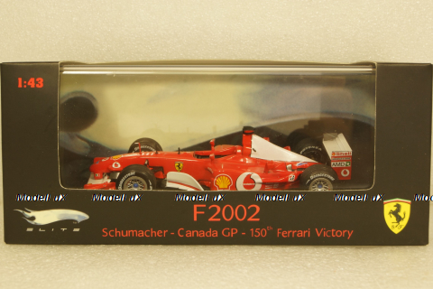 Ferrari F2002 М. Shumaher winner GP Canada  Formula1, Hot Wheels Elite 1:43