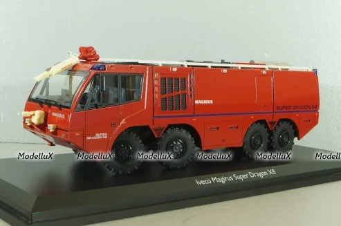 Iveco Super Dragon X8 Airport fire truck 2007, red, 07135, Schuco 1:43
