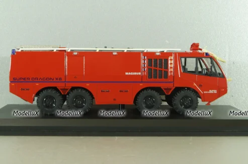 Iveco Super Dragon X8 Airport fire truck 2007, red, 07135, Schuco 1:43