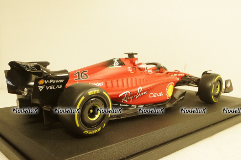 Ferrari f1-75 SCUDERIA N16 SEASON 2022,Charles Leclerc, Yellow Wheels, BU16811LE, Bburago 1:18