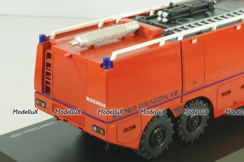 Iveco Super Dragon X8 Airport fire truck 2007, red, 07135, Schuco 1:43