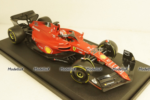 Ferrari f1-75 SCUDERIA N16 SEASON 2022,Charles Leclerc, Yellow Wheels, BU16811LE, Bburago 1:18