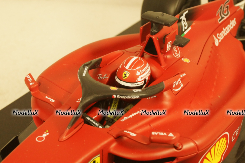 Ferrari f1-75 SCUDERIA N16 SEASON 2022,Charles Leclerc, Yellow Wheels, BU16811LE, Bburago 1:18