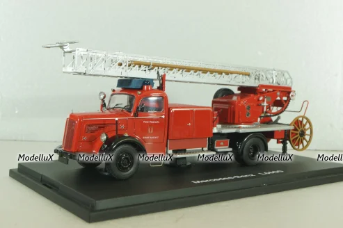 Mercedes L 6600  fire ladder 1951, red, 03091, Schuco 1:43