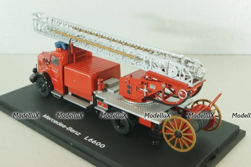 Mercedes L 6600  fire ladder 1951, red, 03091, Schuco 1:43