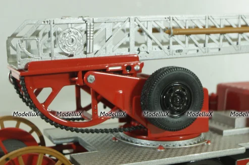 Mercedes L 6600  fire ladder 1951, red, 03091, Schuco 1:43
