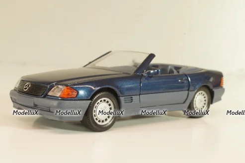 Mercedes-Benz SL 500 (R129) Cabriolet 1989, blue 1250, Schabak 1:43