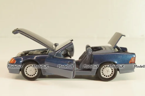 Mercedes-Benz SL 500 (R129) Cabriolet 1989, blue 1250, Schabak 1:43