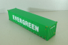 40' dry goods sea container EVERGREEN, green, 91027A, Diecast Masters 1:50